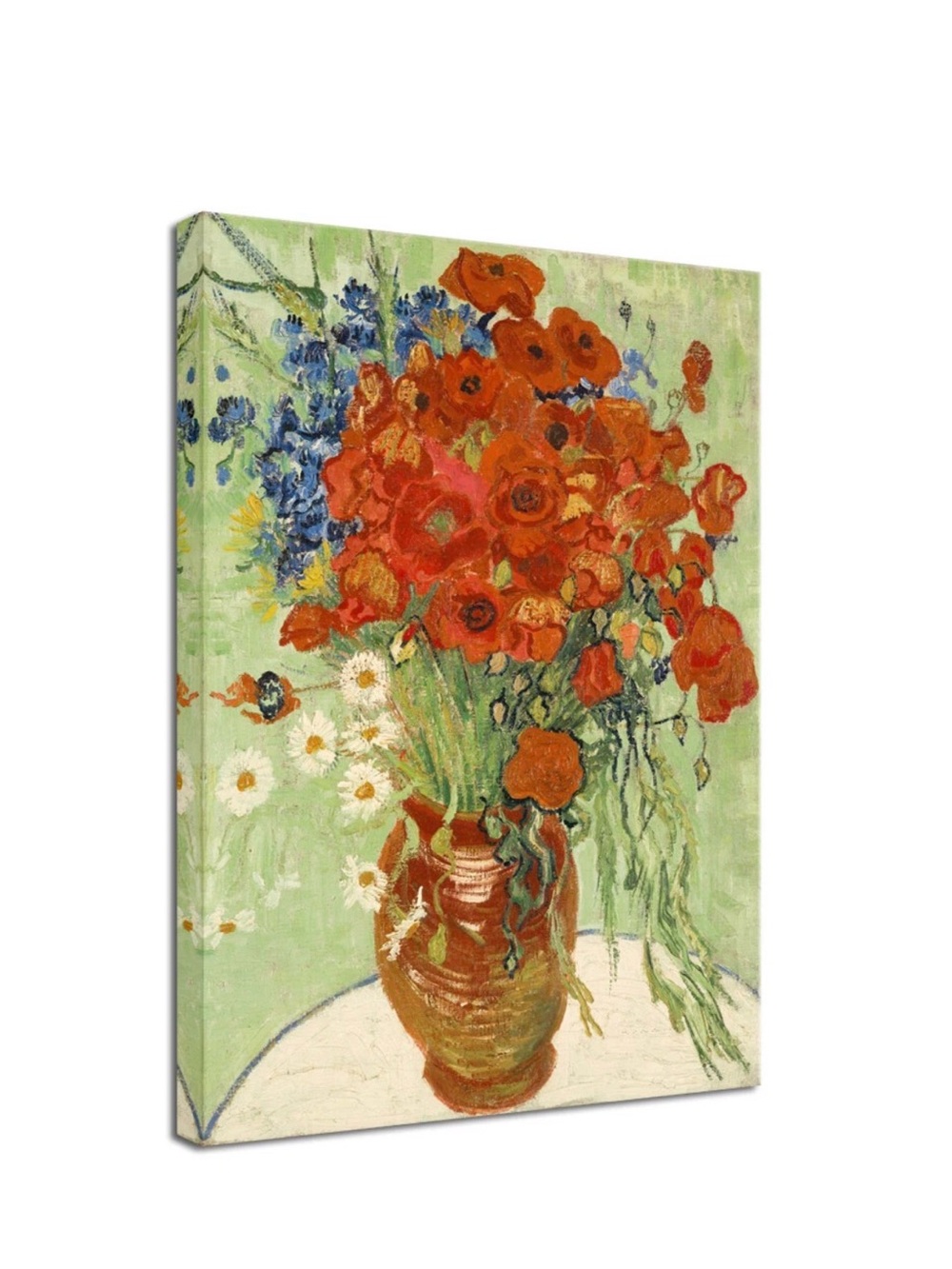 Repro Van Gogh Red Poppy Bouquet Canvas Wall Art canvas on frame